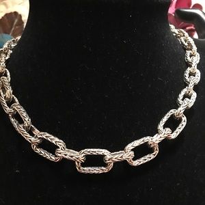 Silver choker necklace