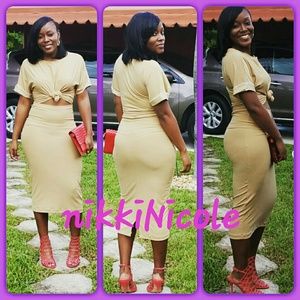 Shirt and maxi skirt