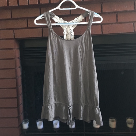 Tank top with lace racer back