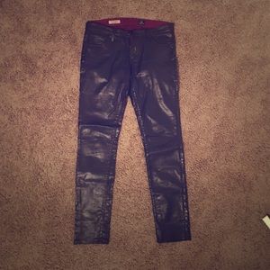 AG leatherette legging ankle jeans