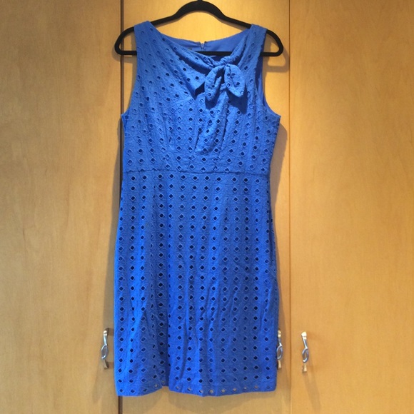 Sleeveless Cobalt Blue neck side tie keyhole l