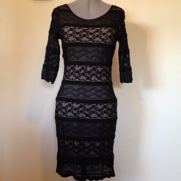 Windsor Black Lace Dress Size Medium