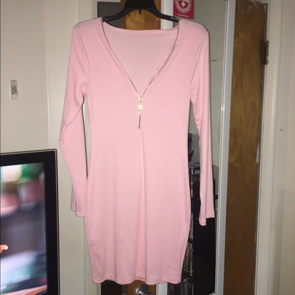 Pink body con dress.