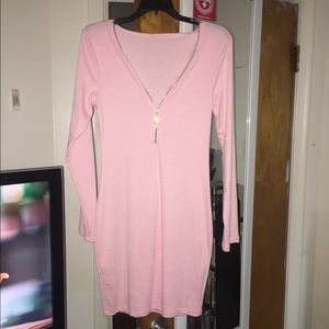 Pink body con dress.