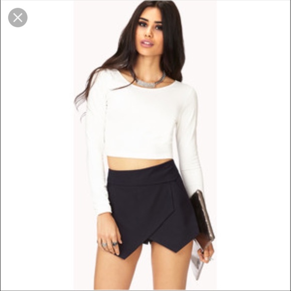 Black Asymmetrical Skort