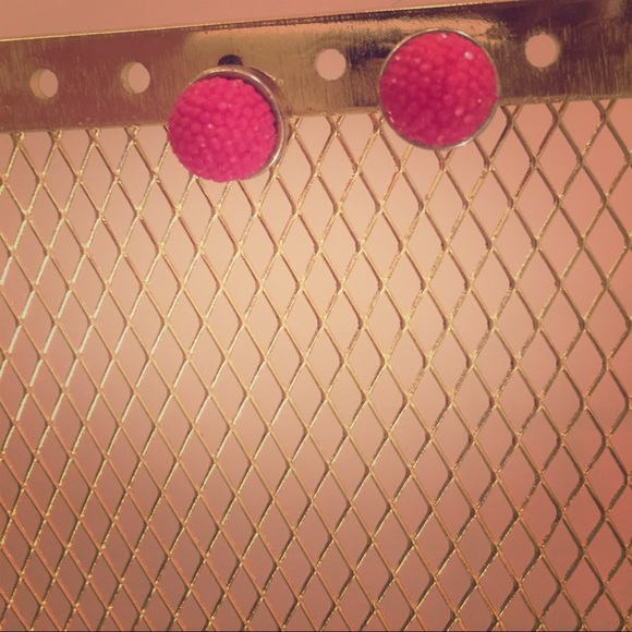 Pink candy style stud earrings