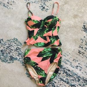 Albion fit peplum two piece