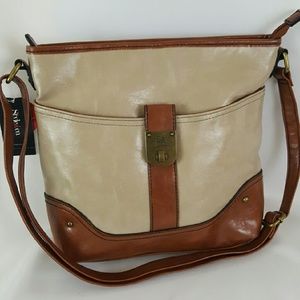 Style & Co. NWT Sand Color Turnlock Crossbody Bag