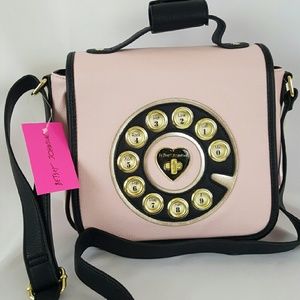 NWT Betsey Johnson Phone Crossbody Handbag Blush