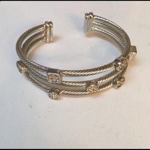 Cable and rhinestone bracelet.