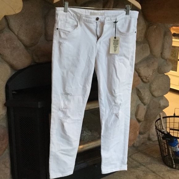 Joes white boyfriend jeans