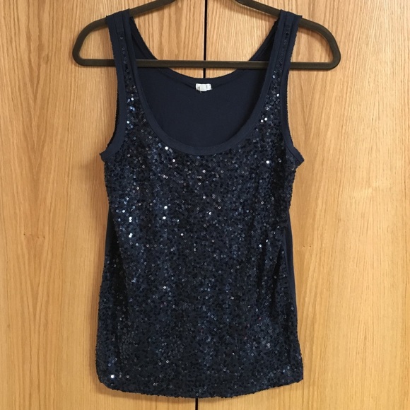 J.Crew Navy Sequin Tank
