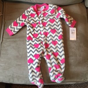 Grey Chevron & Pink Heart Bodysuit
