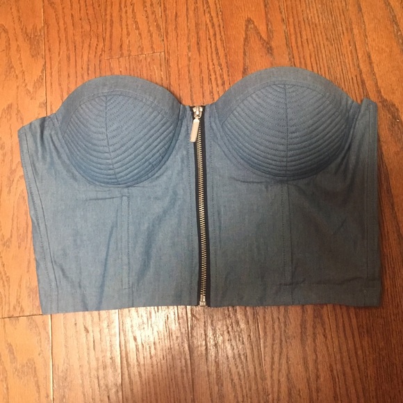 Denim bustier