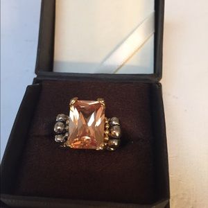 Yellow topaz ring
