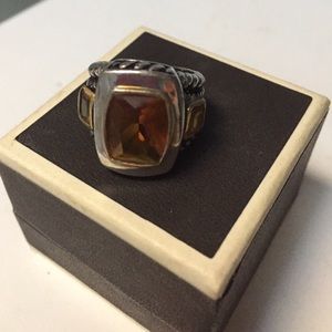 Topaz and citrine ring