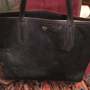 Leather tote