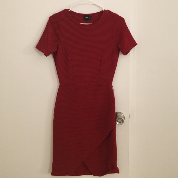 ASOS ribbed asymmetrical dress