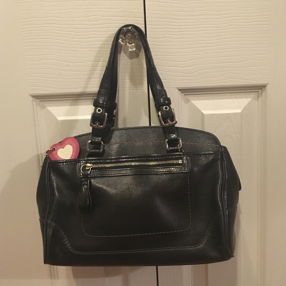 Authentic Coach Handbag with Coach keychain