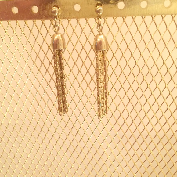 Gold tassel earrings