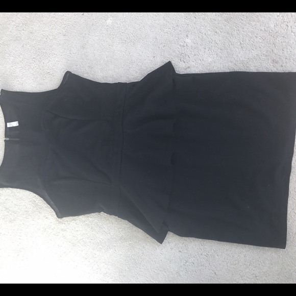 Black peplum dress