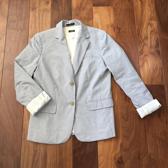J. Crew chambray Schoolboy blazer