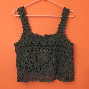 Green lace  top from Urban Outfitters