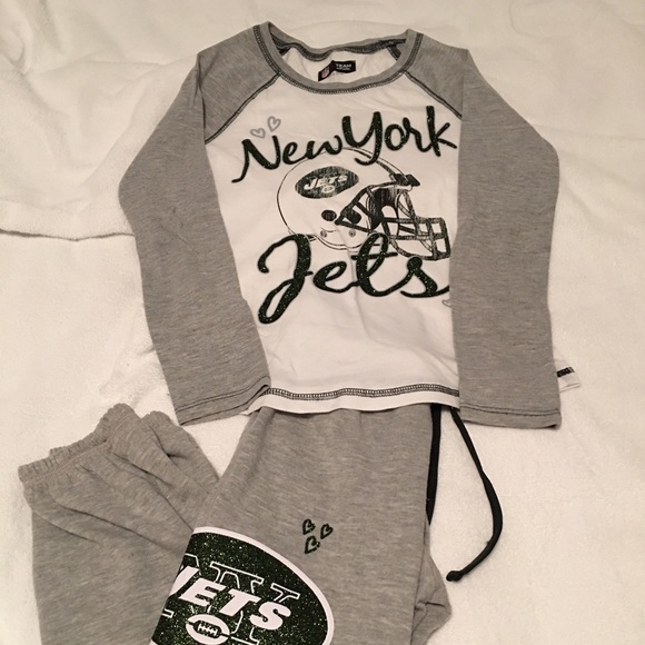 JUSTICE NY Jets Sparkle Shirt and Sweatpants
