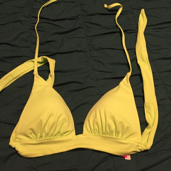 Victoria's Secret swim bikini top. Neon green.