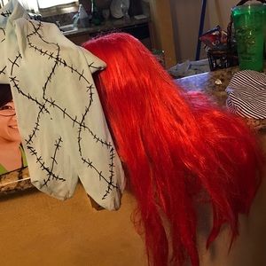 Sally costume stitch panty hose+wig