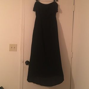 Black Strapless Maxi Dress