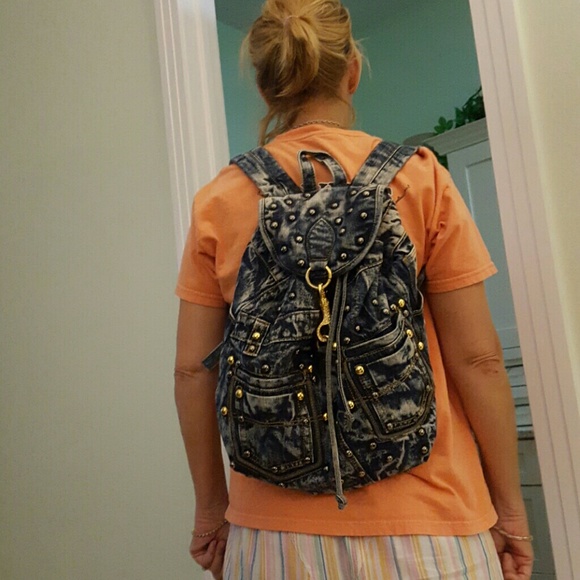 Denim backpack