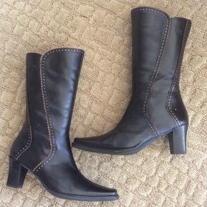 PIKOLINOS BLACK LEATHER BOOTS made in Spain