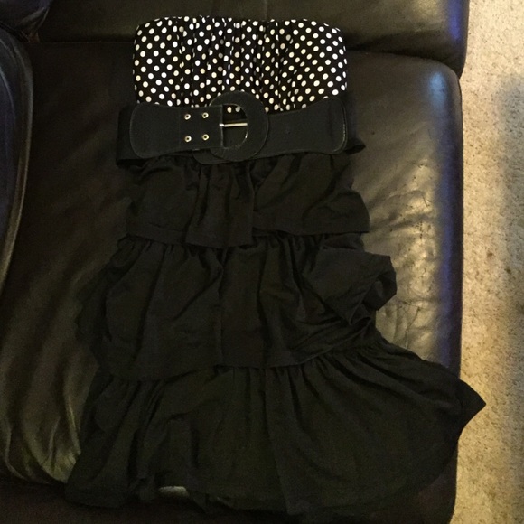 Strapless little black dress