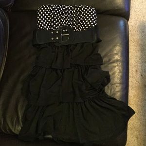 Strapless little black dress
