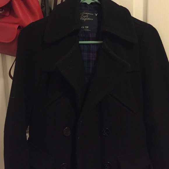 Black Wool Coat - image 2