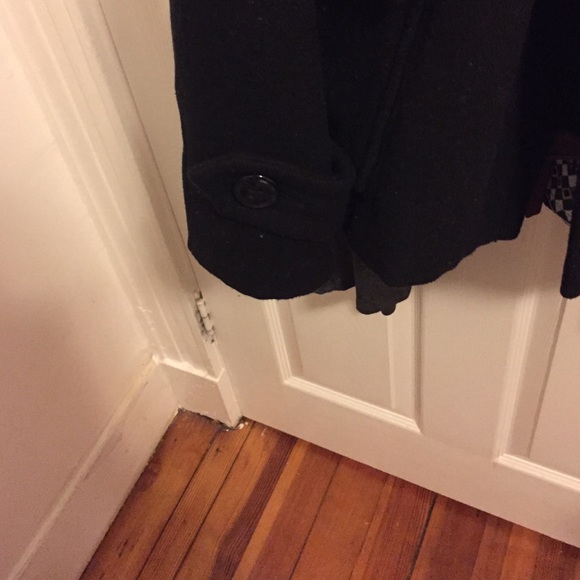 Black Wool Coat - image 3