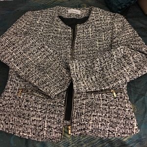Calvin Klein tweed blazer.