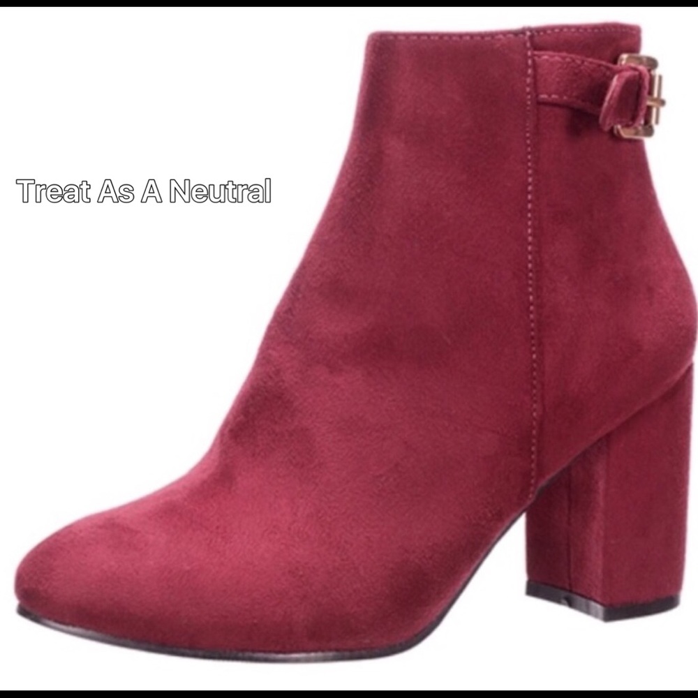 🆕Wine/Burgundy  Ankle Boots Read Description - Picture 6 of 6