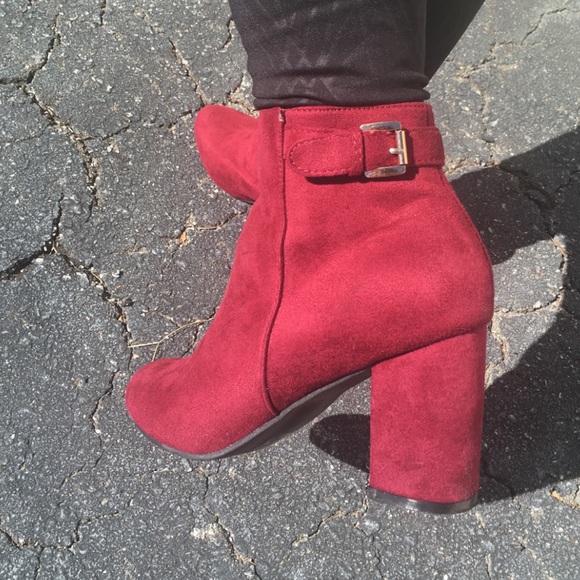 🆕Wine/Burgundy  Ankle Boots Read Description - Picture 3 of 6