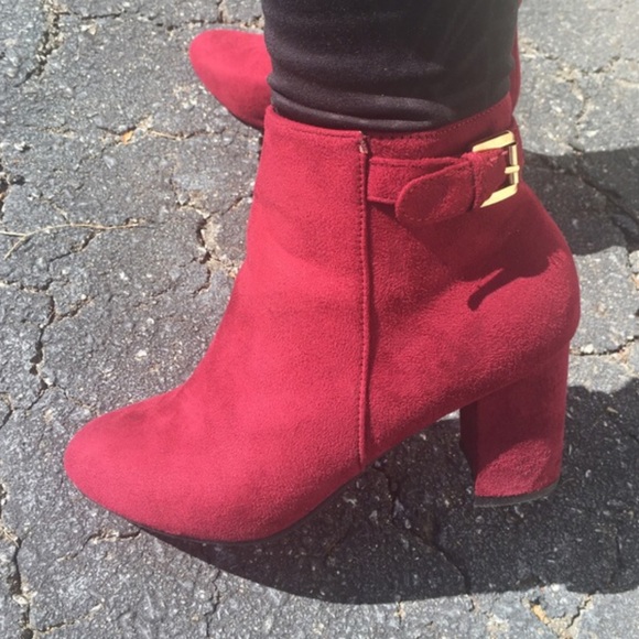 🆕Wine/Burgundy  Ankle Boots Read Description - Picture 5 of 6