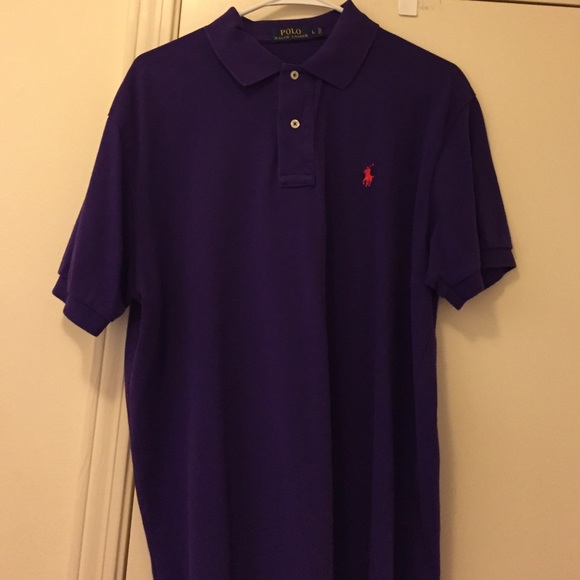 Purple men's polo
