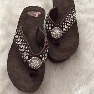 Justin Girl Embellished Sandals