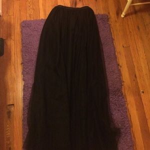 Black tutu long skirt