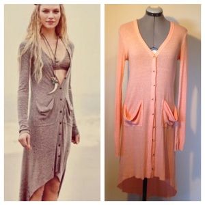 Free People Beach Open High-Low Cardigan  Size XS