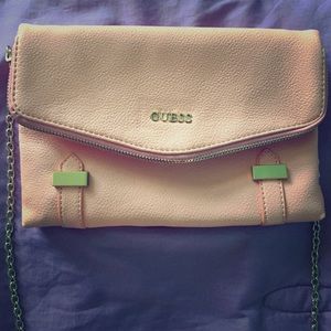 Rose gold small-medium size handbag by Guess