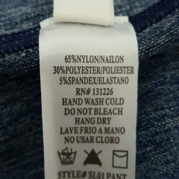 LAST PAIR- Ombre Leggings In Navy/Bright Blue - Picture 4 of 4