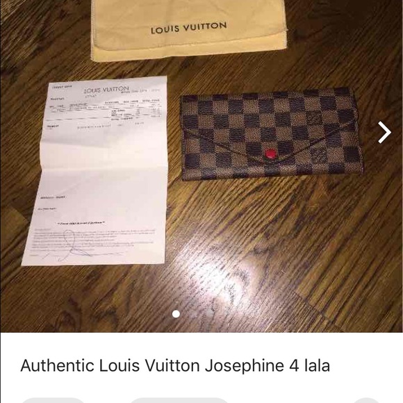 Sold!!Authentic LV Josephine Wallet NO Coin purse - Picture 4 of 4
