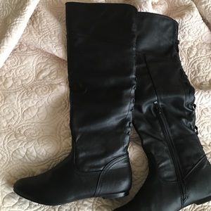 Black over the knee boots