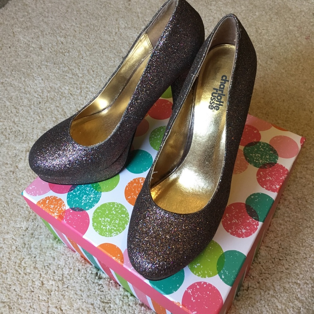 Charlotte Russe Glitter Pumps NWOT